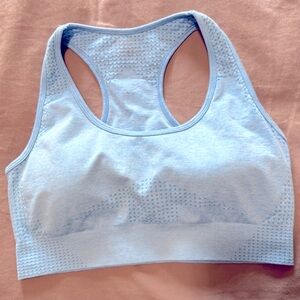 Blue sports bra